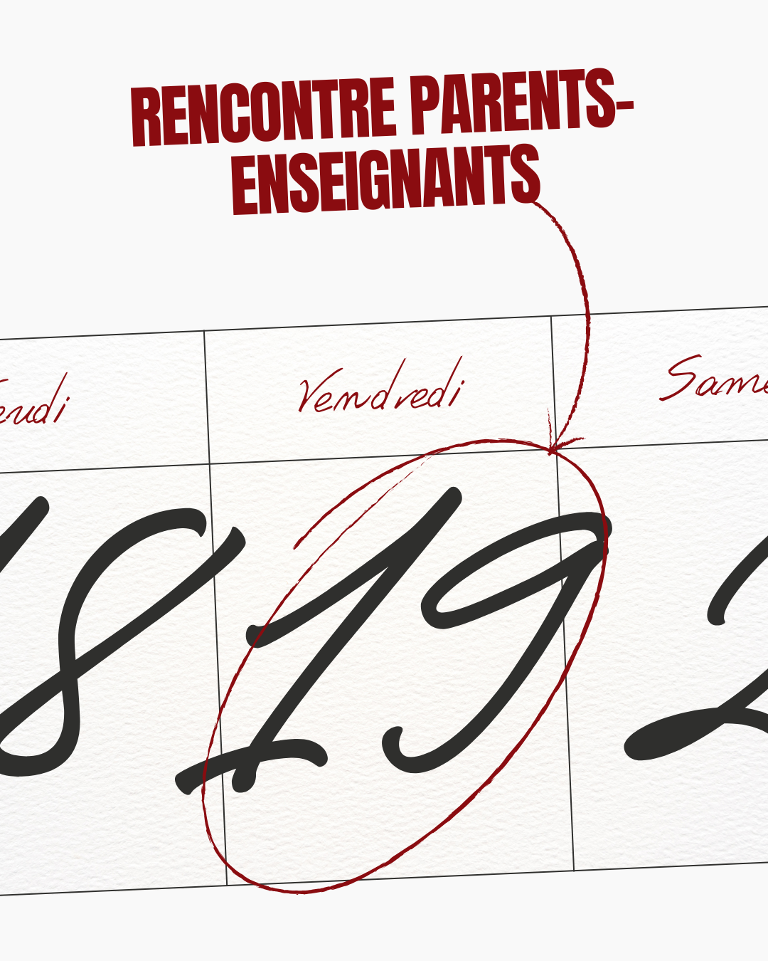 Rencontre parents enseignants